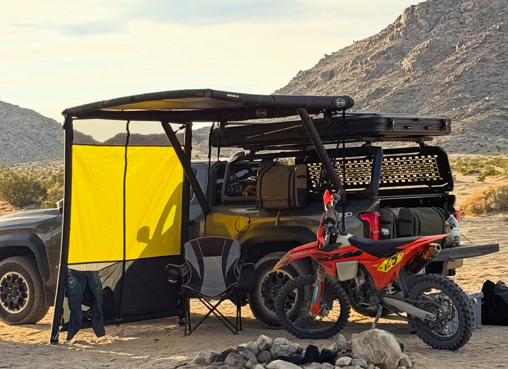 AirHaven 40 inflatable awning on a Toyota Tacoma
