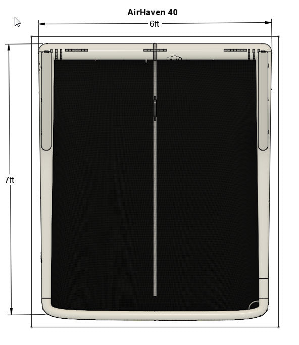 AirHaven 40 awning dimension drawing