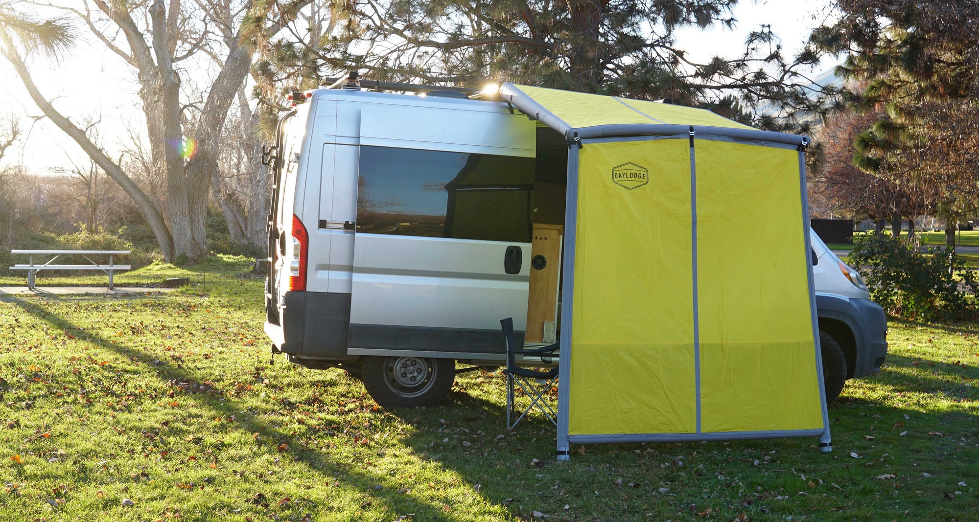 overland awning with walls