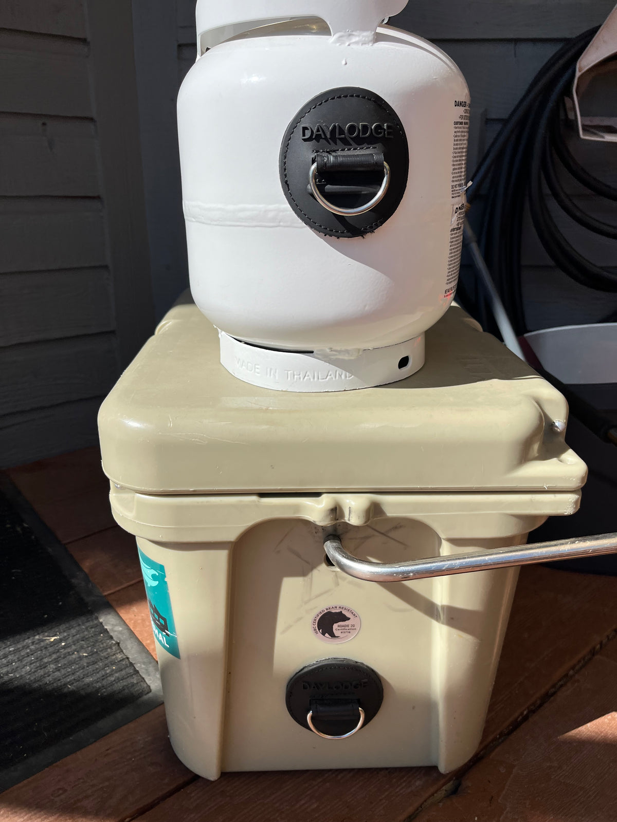 Propane tank tie down