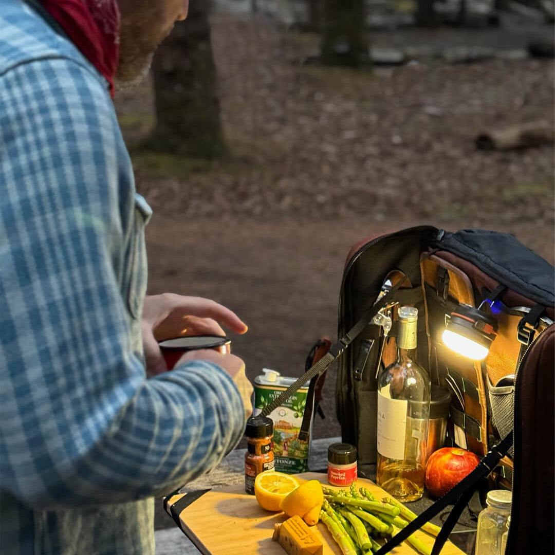 Workspace Camp Kitchen open with table folded out