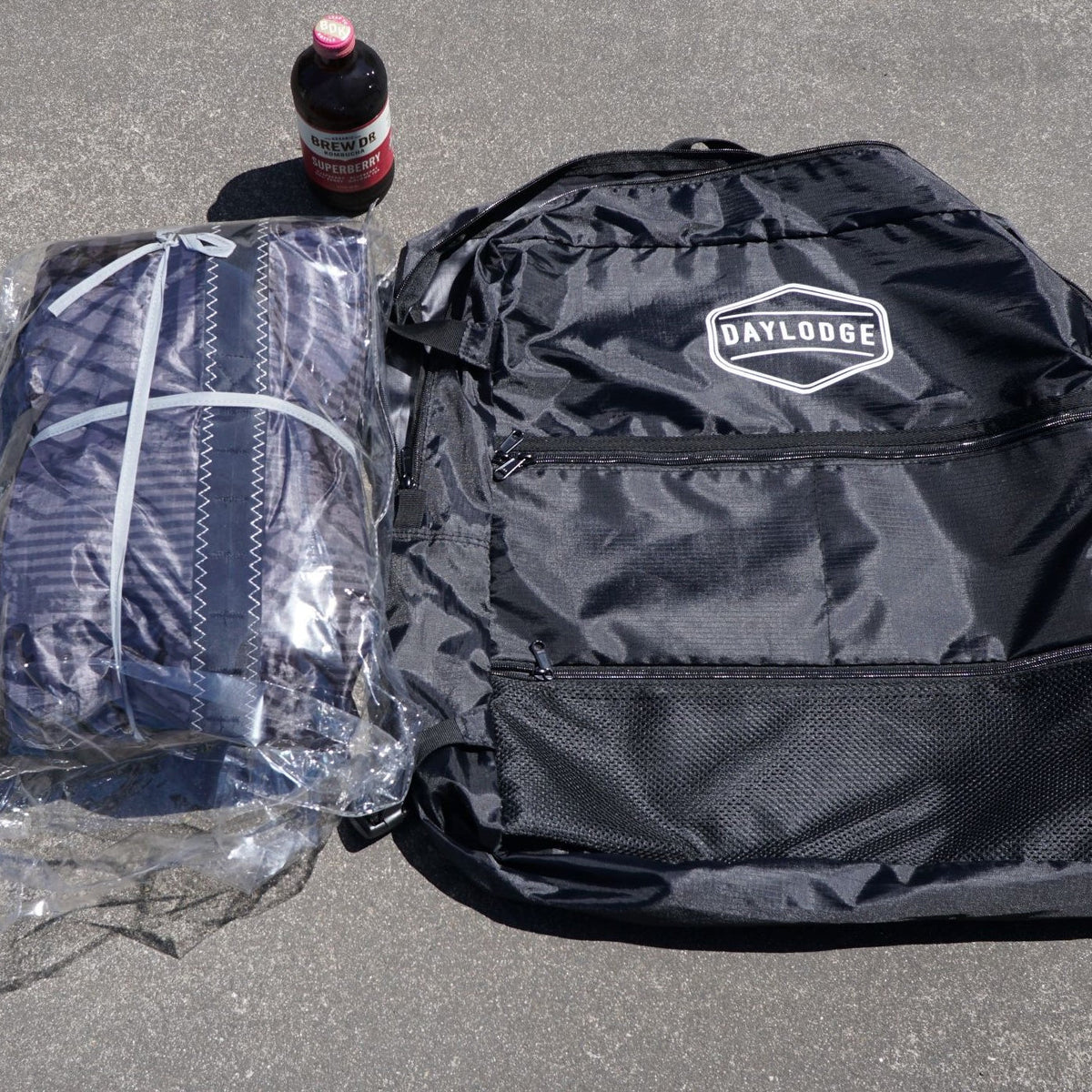 AirHaven awning and bag at the factory