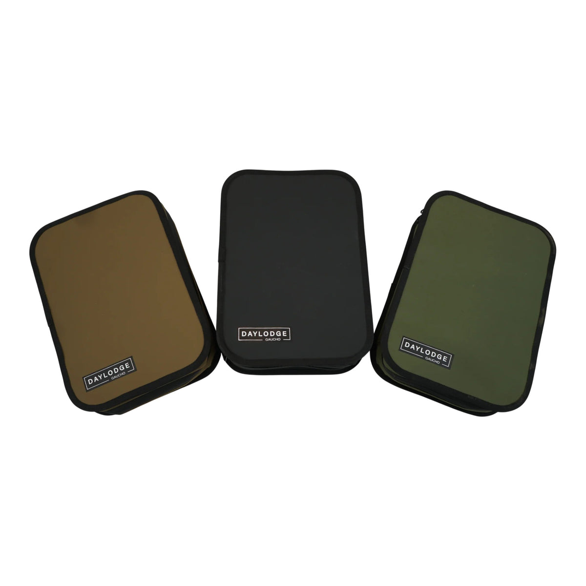 Gaucho in all three colorways: Khaki Brown, Black and Sage Green